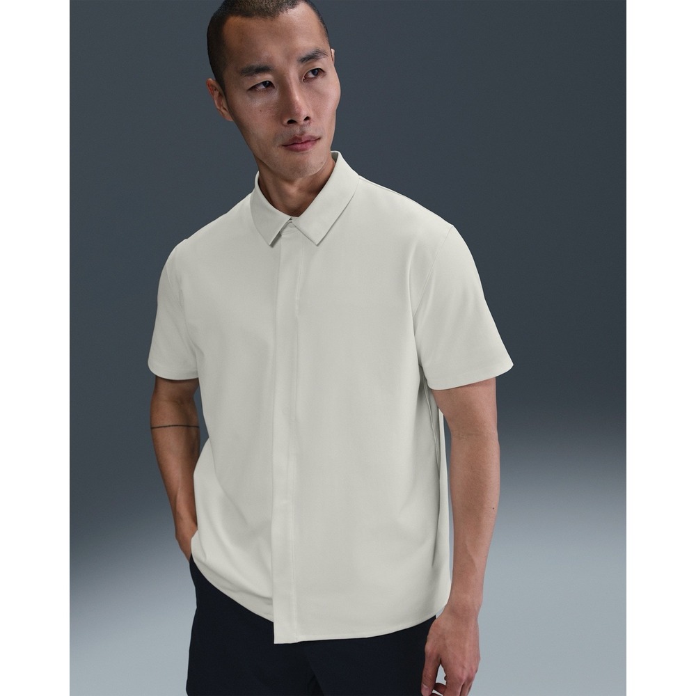 Nike 24.7 Perfect Stretch‎ Men's S Dri-FIT Top Short Sleeve HQ6958-133 Bone NEW